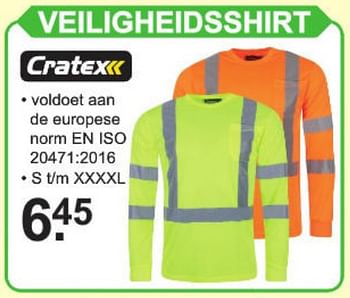 Aanbiedingen Veiligheidsshirt - Cratex - Geldig van 23/03/2020 tot 13/04/2020 bij Van Cranenbroek