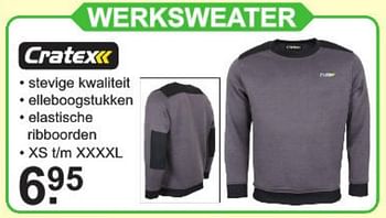 Aanbiedingen Werksweater - Cratex - Geldig van 23/03/2020 tot 13/04/2020 bij Van Cranenbroek