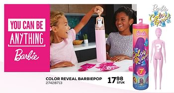 Aanbiedingen Color reveal barbiepop - Mattel - Geldig van 03/04/2020 tot 03/05/2020 bij Supra Bazar