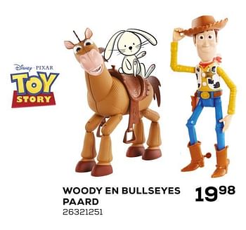 Aanbiedingen Woody en bullseyes paard - Disney - Geldig van 03/04/2020 tot 03/05/2020 bij Supra Bazar