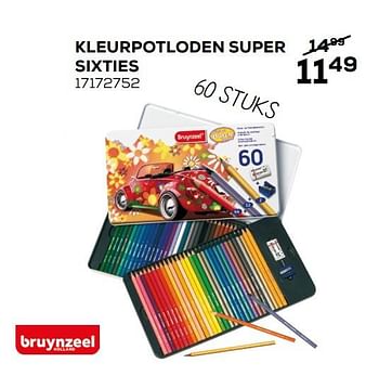 Aanbiedingen Kleurpotloden super sixties - Bruynzeel - Geldig van 03/04/2020 tot 03/05/2020 bij Supra Bazar