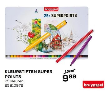 Aanbiedingen Kleurstiften super points - Bruynzeel - Geldig van 03/04/2020 tot 03/05/2020 bij Supra Bazar