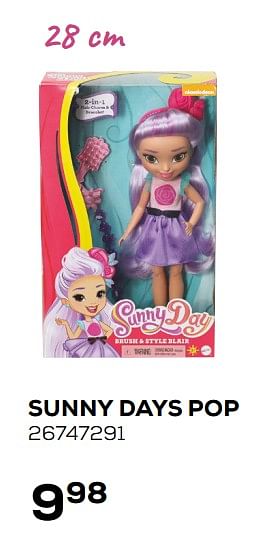 Aanbiedingen Sunny days pop - Mattel - Geldig van 03/04/2020 tot 03/05/2020 bij Supra Bazar