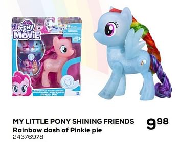 Aanbiedingen My little pony shining friends rainbow dash of pinkie pie - Hasbro - Geldig van 03/04/2020 tot 03/05/2020 bij Supra Bazar