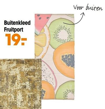 Aanbiedingen Buitenkleed fruitport - Huismerk - Kwantum - Geldig van 06/04/2020 tot 12/04/2020 bij Kwantum