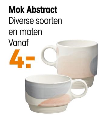 Aanbiedingen Mok abstract - Huismerk - Kwantum - Geldig van 06/04/2020 tot 12/04/2020 bij Kwantum