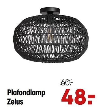 Aanbiedingen Plafondlamp zelus - Huismerk - Kwantum - Geldig van 06/04/2020 tot 12/04/2020 bij Kwantum