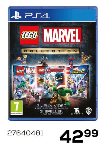 Aanbiedingen Lego marvel collection - Warner Brothers Interactive Entertainment - Geldig van 03/04/2020 tot 03/05/2020 bij Supra Bazar