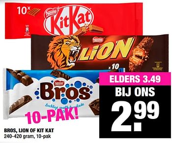 Aanbiedingen Bros, lion of kit kat - Nestlé - Geldig van 06/04/2020 tot 19/04/2020 bij Big Bazar