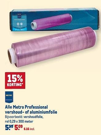 Aanbiedingen Alle metro professional vershoud- of aluminiumfolie - Huismerk - Makro - Geldig van 08/04/2020 tot 05/05/2020 bij Makro