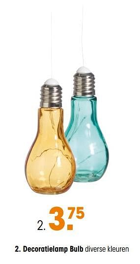 Aanbiedingen Decoratielamp bulb - Huismerk - Kwantum - Geldig van 20/04/2020 tot 26/04/2020 bij Kwantum