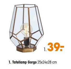 Aanbiedingen Tafellamp gorgo - Huismerk - Kwantum - Geldig van 20/04/2020 tot 26/04/2020 bij Kwantum