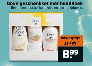 Aanbiedingen Dove geschenkset met handdoek - Dove - Geldig van 14/04/2020 tot 26/04/2020 bij Trekpleister