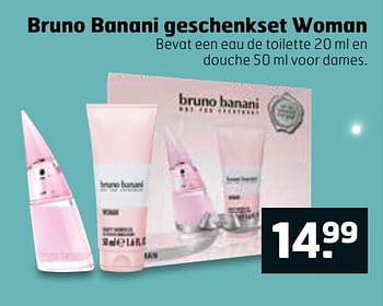 Aanbiedingen Bruno banani geschenkset woman - Bruno Banani - Geldig van 14/04/2020 tot 26/04/2020 bij Trekpleister