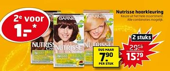 Aanbiedingen Nutrisse haarkleuring - Garnier - Geldig van 14/04/2020 tot 26/04/2020 bij Trekpleister