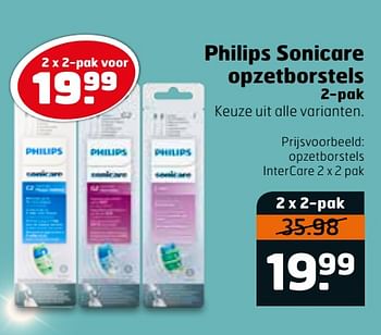 Aanbiedingen Opzetborstels intercare - Philips - Geldig van 14/04/2020 tot 26/04/2020 bij Trekpleister