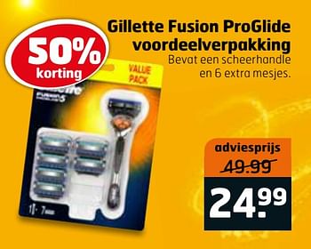 Aanbiedingen Gillette fusion proglide voordeelverpakking - Gillette - Geldig van 14/04/2020 tot 26/04/2020 bij Trekpleister