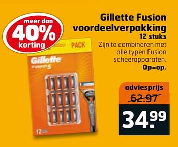 Aanbiedingen Gillette fusion voordeelverpakking - Gillette - Geldig van 14/04/2020 tot 26/04/2020 bij Trekpleister
