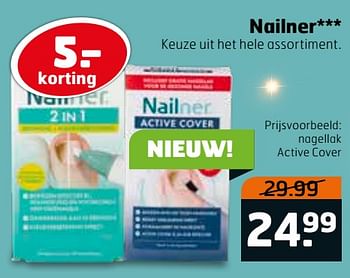 Aanbiedingen Nailner nagellak active cover - Huismerk - Trekpleister - Geldig van 14/04/2020 tot 26/04/2020 bij Trekpleister