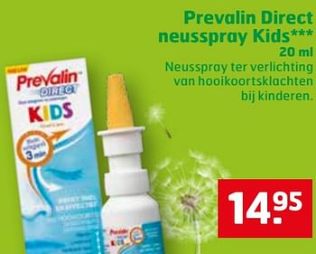 Aanbiedingen Prevalin direct neusspray kids - Prevalin - Geldig van 14/04/2020 tot 26/04/2020 bij Trekpleister