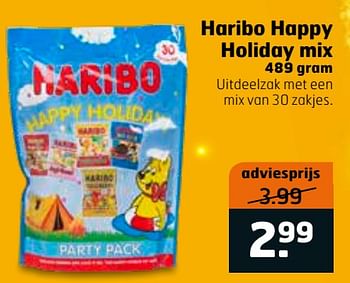 Aanbiedingen Haribo happy holiday mix - Haribo - Geldig van 14/04/2020 tot 26/04/2020 bij Trekpleister