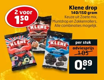 Aanbiedingen Klene drop - Klene - Geldig van 14/04/2020 tot 26/04/2020 bij Trekpleister