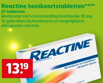 Aanbiedingen Reactine hooikoortstabletten - Reactine - Geldig van 14/04/2020 tot 26/04/2020 bij Trekpleister