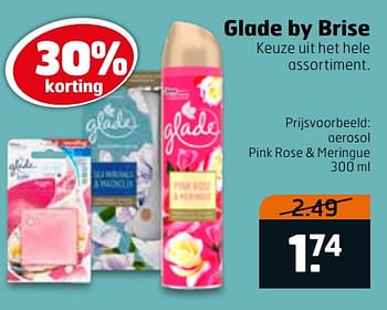 Aanbiedingen Aerosol pink rose + meringue - Brise - Geldig van 14/04/2020 tot 26/04/2020 bij Trekpleister