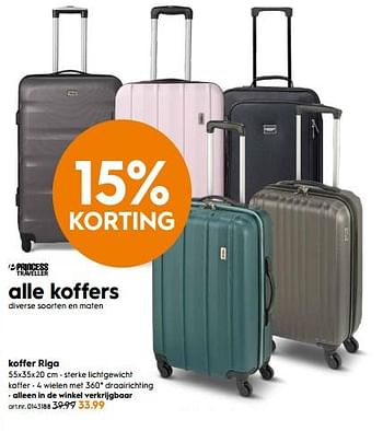 Aanbiedingen Koffer riga - Princess Traveller - Geldig van 14/04/2020 tot 26/04/2020 bij Blokker