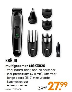 Aanbiedingen Braun multigroomer mgk3020 - Braun - Geldig van 14/04/2020 tot 26/04/2020 bij Blokker