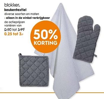 Aanbiedingen Keukentextiel - Huismerk - Blokker - Geldig van 14/04/2020 tot 26/04/2020 bij Blokker