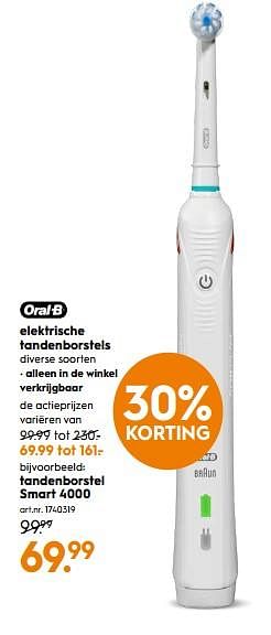 Aanbiedingen Oral-b elektrische tandenborstels - Oral-B - Geldig van 14/04/2020 tot 26/04/2020 bij Blokker