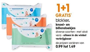 Aanbiedingen Knoei- en billendoekjes - Huismerk - Blokker - Geldig van 14/04/2020 tot 26/04/2020 bij Blokker