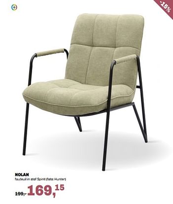 Aanbiedingen Nolan fauteuil in stof spirit - Huismerk - Trendhopper - Geldig van 03/04/2020 tot 30/04/2020 bij Trendhopper