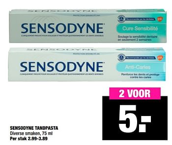 Aanbiedingen Sensodyne tandpasta - Sensodyne - Geldig van 20/04/2020 tot 03/05/2020 bij Big Bazar