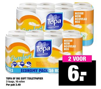 Aanbiedingen Topa of big soft toiletpapier - TOPA  - Geldig van 20/04/2020 tot 03/05/2020 bij Big Bazar