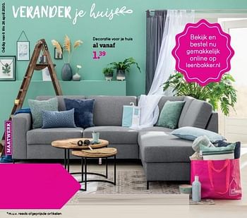 Aanbiedingen Decoratie voor je huis - Huismerk - Leen Bakker - Geldig van 06/04/2020 tot 26/04/2020 bij Leen Bakker