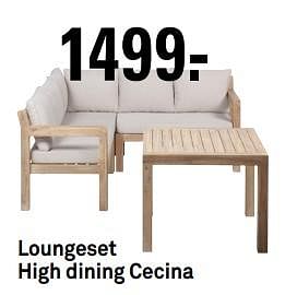 Aanbiedingen Loungeset high dining cecina - Huismerk Karwei - Geldig van 30/03/2020 tot 29/09/2020 bij Karwei