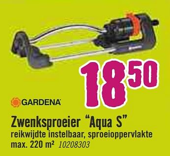 Aanbiedingen Gardena zwenksproeier aqua s - Gardena - Geldig van 30/03/2020 tot 26/04/2020 bij Hornbach
