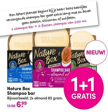 Aanbiedingen Nature box shampoo baralmond - Nature Box - Geldig van 13/04/2020 tot 26/04/2020 bij da
