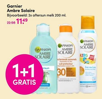 Aanbiedingen Garnier ambre solaire aftersun melk - Garnier - Geldig van 13/04/2020 tot 26/04/2020 bij da