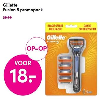 Aanbiedingen Gillette fusion 5 promopack - Gillette - Geldig van 13/04/2020 tot 26/04/2020 bij da