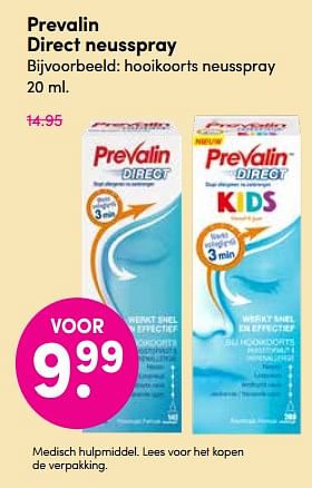 Aanbiedingen Hooikoorts neusspray - Prevalin - Geldig van 13/04/2020 tot 26/04/2020 bij da