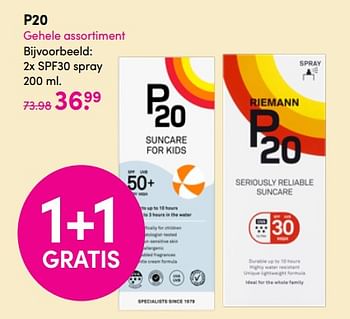 Aanbiedingen Spf30 spray - P20 - Geldig van 13/04/2020 tot 26/04/2020 bij da