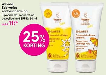 Aanbiedingen Zonnecrème gevoelige huid spf50 - Weleda - Geldig van 13/04/2020 tot 26/04/2020 bij da