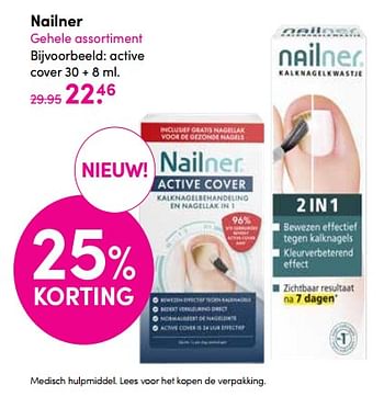 Aanbiedingen Nailner active cover 30 - Nailner - Geldig van 13/04/2020 tot 26/04/2020 bij da