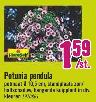 Aanbiedingen Petunia pendula - FloraSelf - Geldig van 30/03/2020 tot 26/04/2020 bij Hornbach