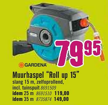 Aanbiedingen Gardena muurhaspel roll up 15 - Gardena - Geldig van 30/03/2020 tot 26/04/2020 bij Hornbach