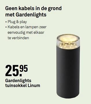 Aanbiedingen Gardenlights tuinsokkel linum - Huismerk Karwei - Geldig van 30/03/2020 tot 29/09/2020 bij Karwei