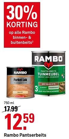 Aanbiedingen Rambo pantserbeits - Rambo - Geldig van 30/03/2020 tot 29/09/2020 bij Karwei